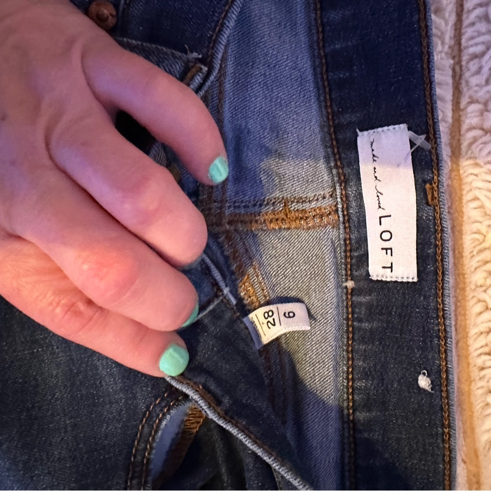 LOFT Dark Blue Skinny Jeans - Picture 2 of 3